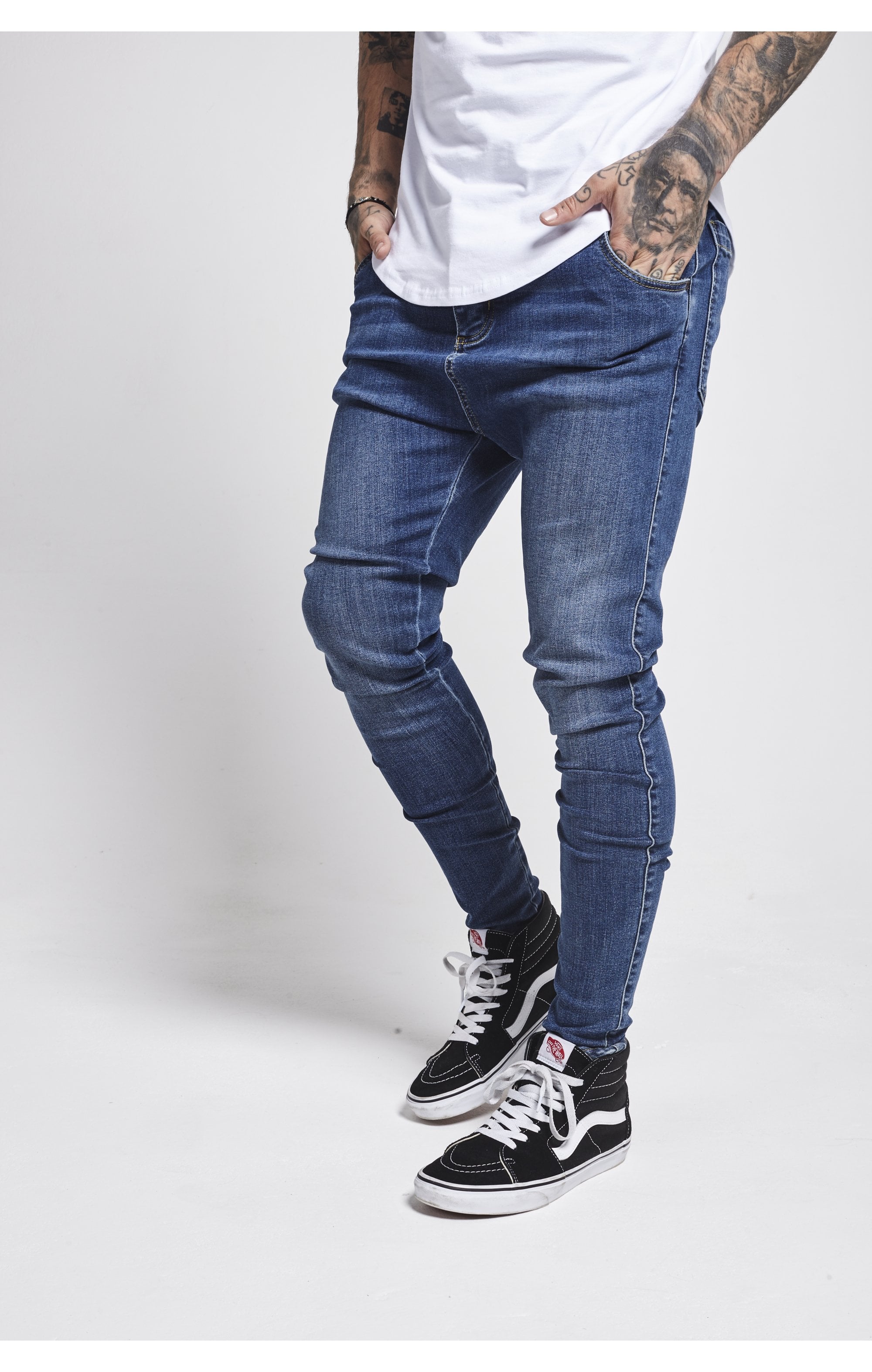 Load image into Gallery viewer, SikSilk Skinny Jeans - Midstone (1)