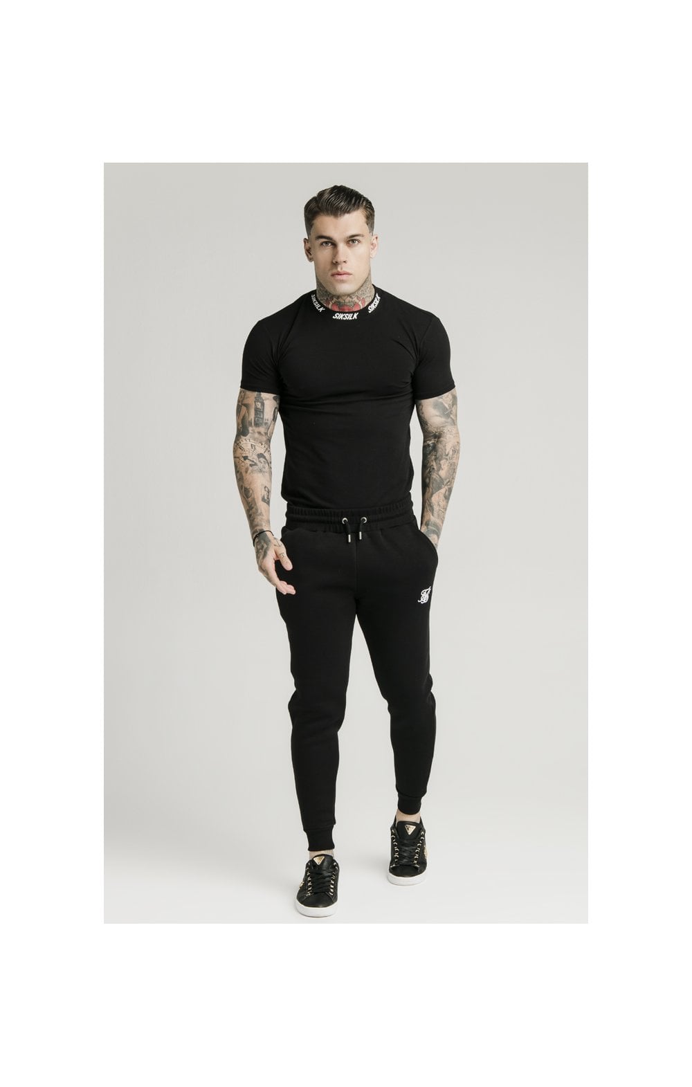 Load image into Gallery viewer, Black Muscle Fit Jogger (1)
