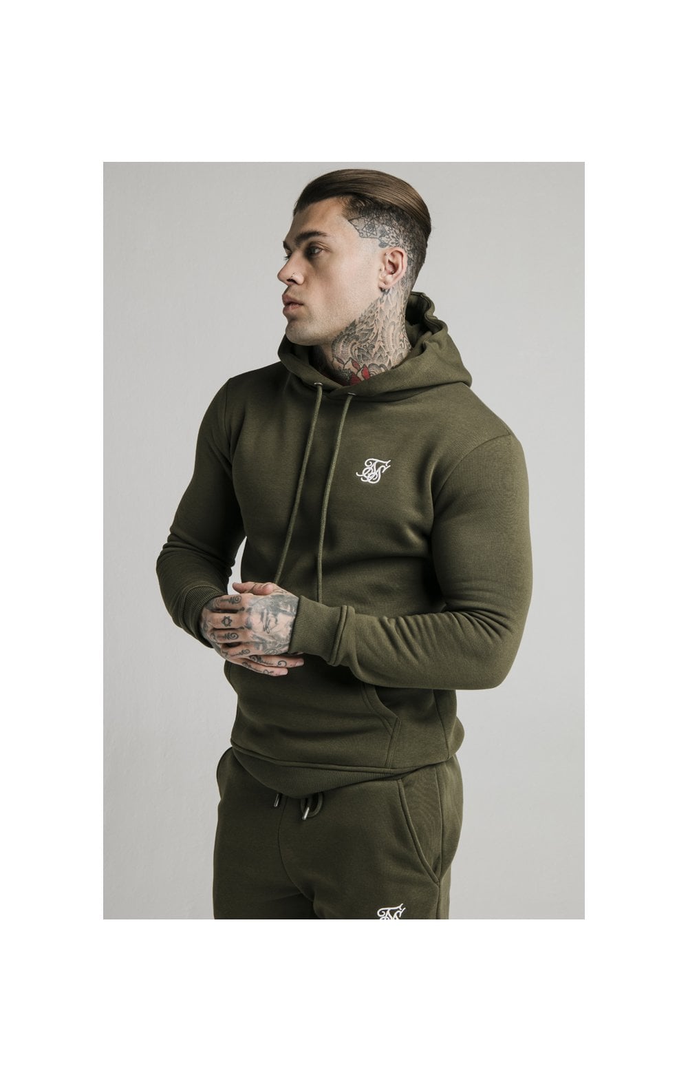 Load image into Gallery viewer, SikSilk Muscle Fit Overhead Hoodie - Khaki