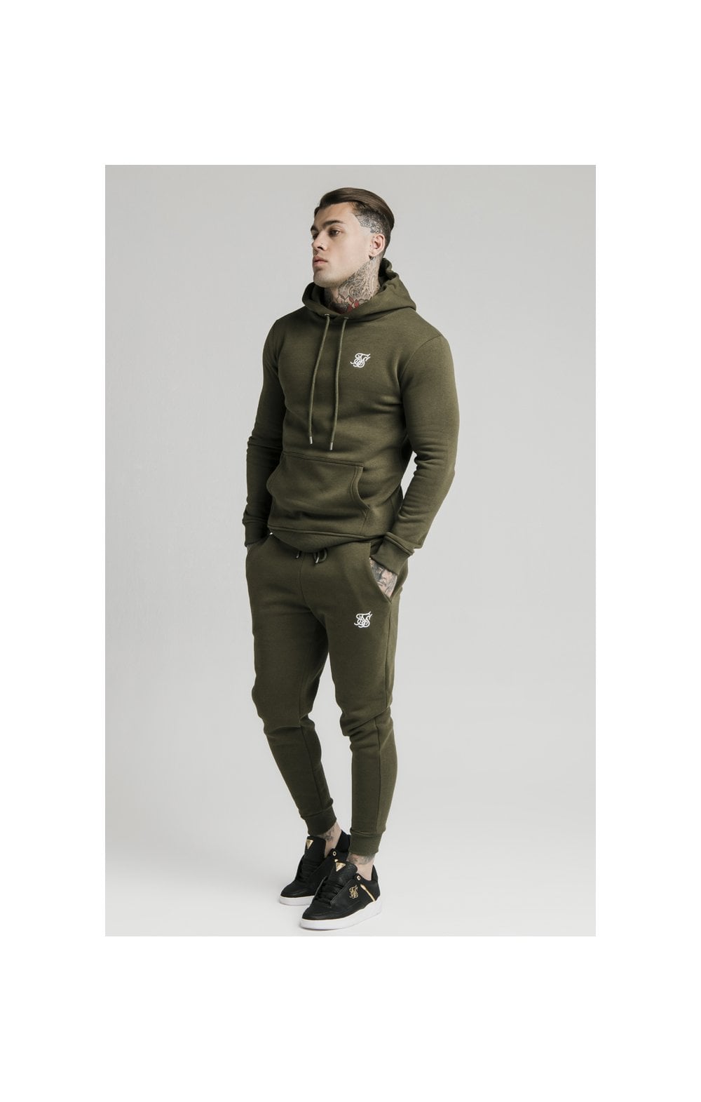 Load image into Gallery viewer, Khaki Muscle Fit Overhead Hoodie (1)