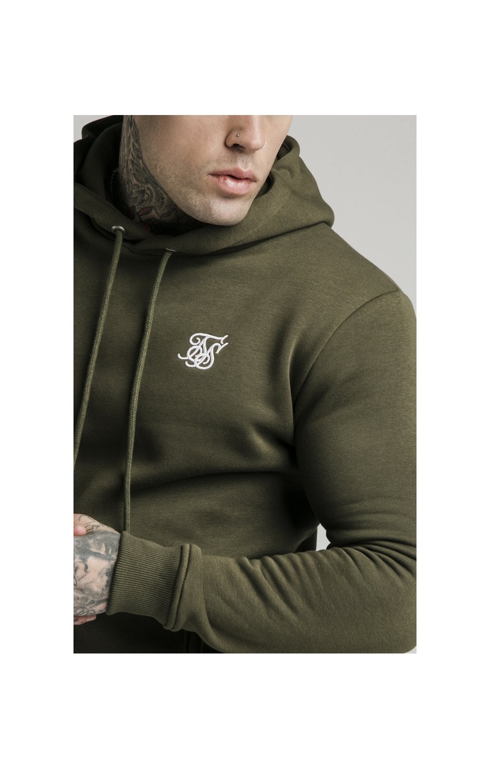 Load image into Gallery viewer, SikSilk Muscle Fit Overhead Hoodie - Khaki (2)