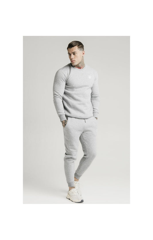 SikSilk Muscle Fit Jogger – Grey Marl