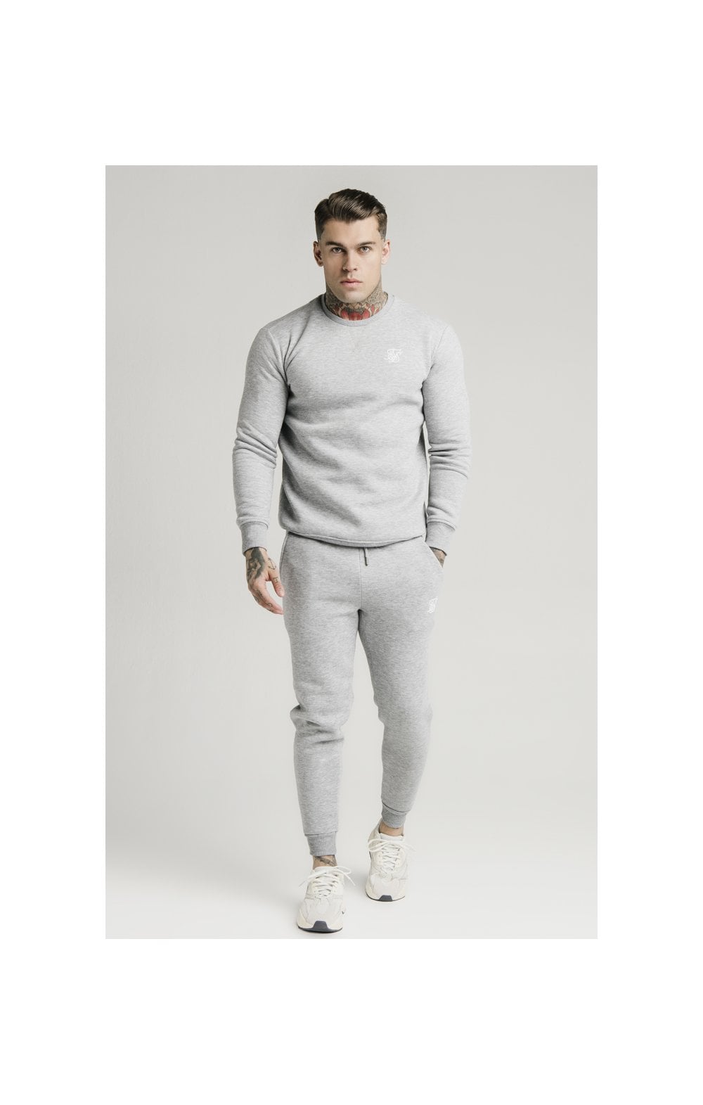 Load image into Gallery viewer, SikSilk Muscle Fit Jogger – Grey Marl (3)