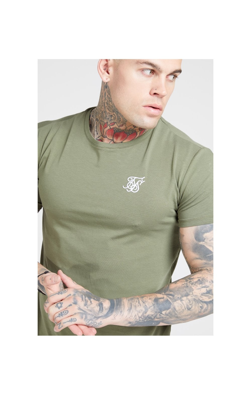 Load image into Gallery viewer, SikSilk S/S Core Gym Tee – Khaki (1)