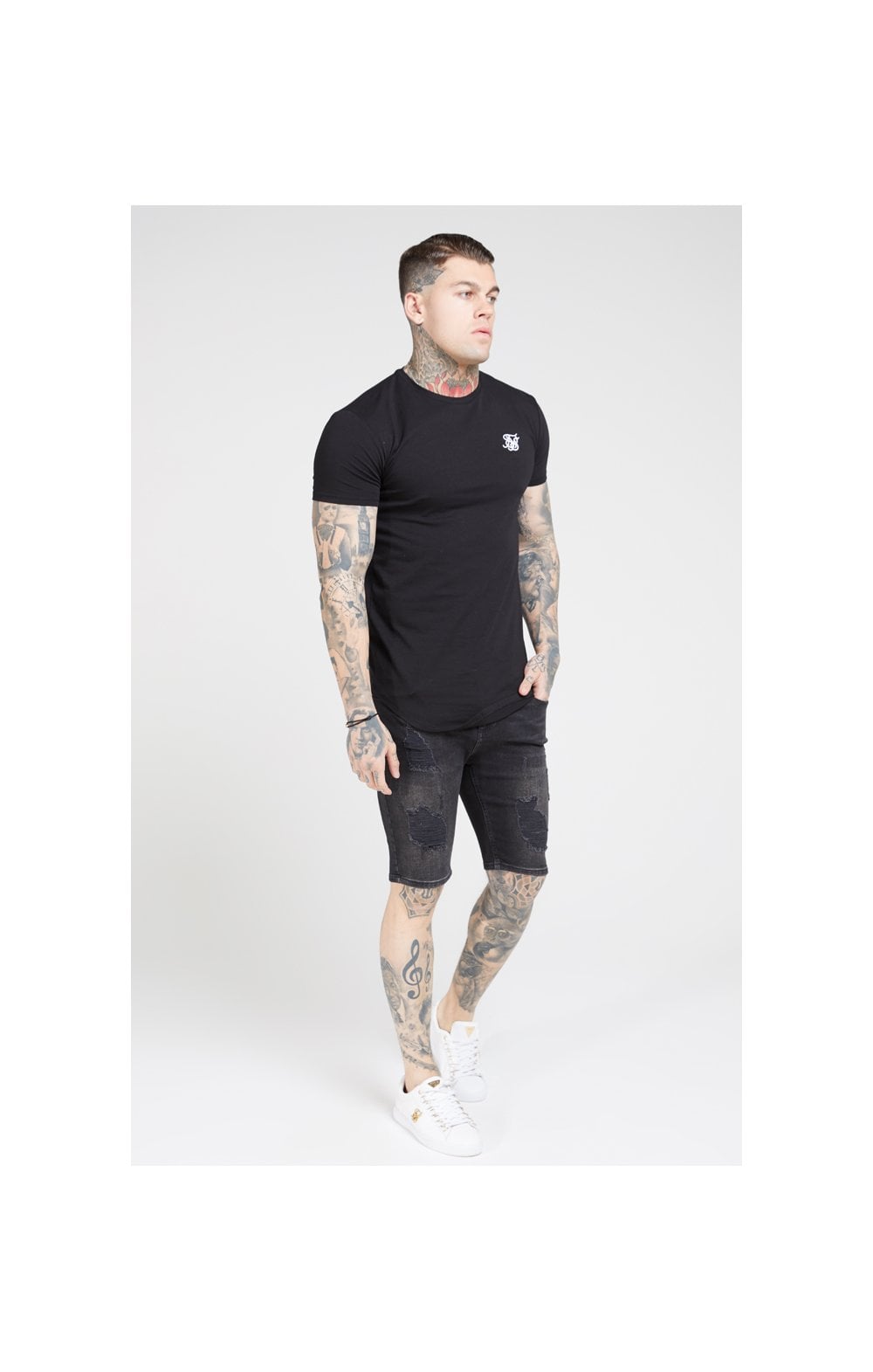 Load image into Gallery viewer, SikSilk S/S Core Gym Tee – Jet Black (3)