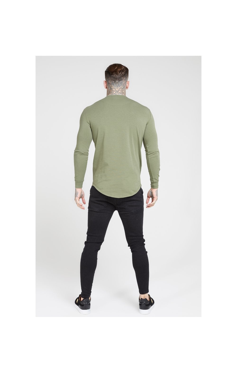 Load image into Gallery viewer, Khaki Essential Long Sleeve Muscle Fit T-Shirt (4)