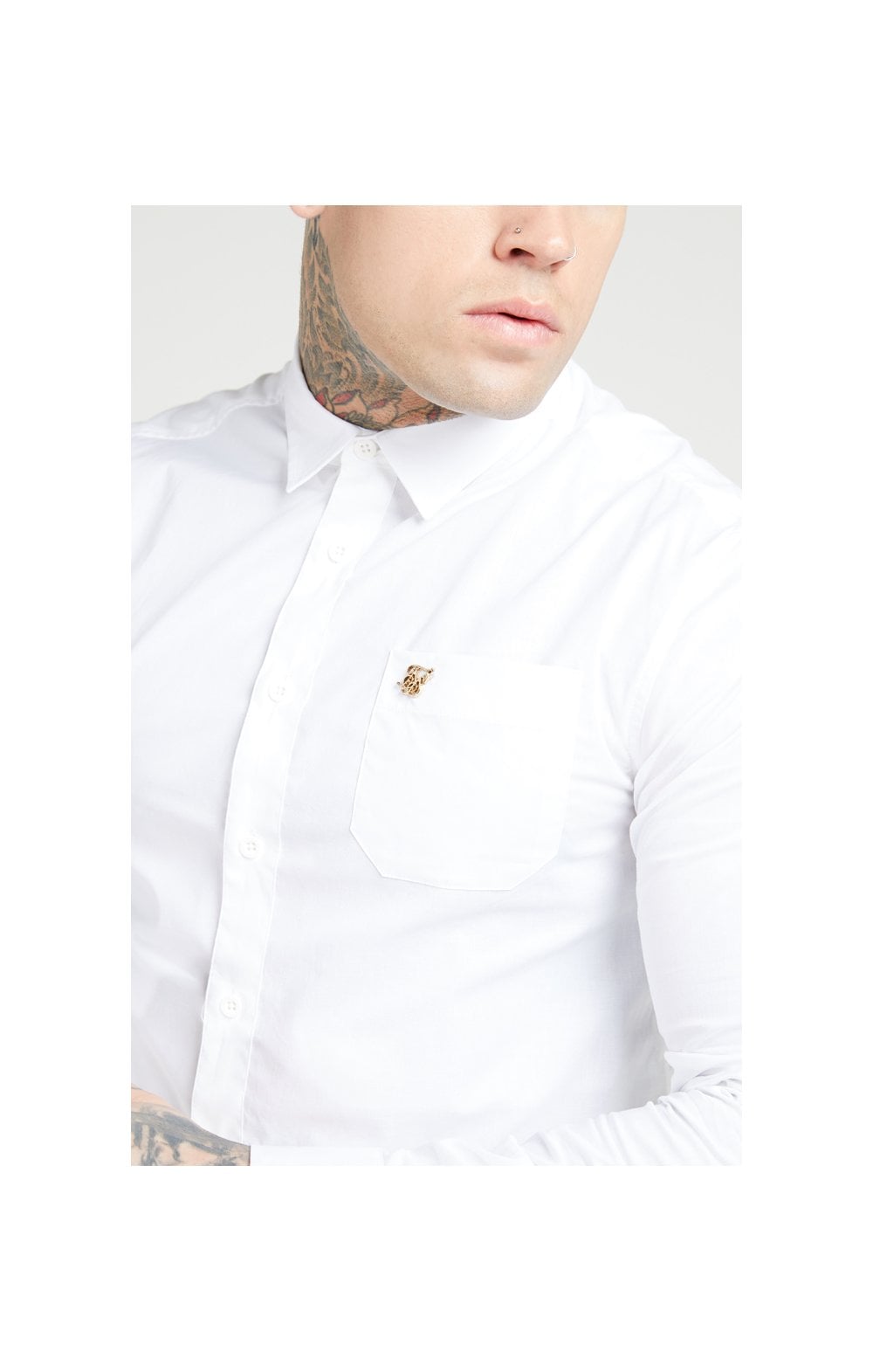 Load image into Gallery viewer, SikSilk L/S Smart Shirt - White (1)