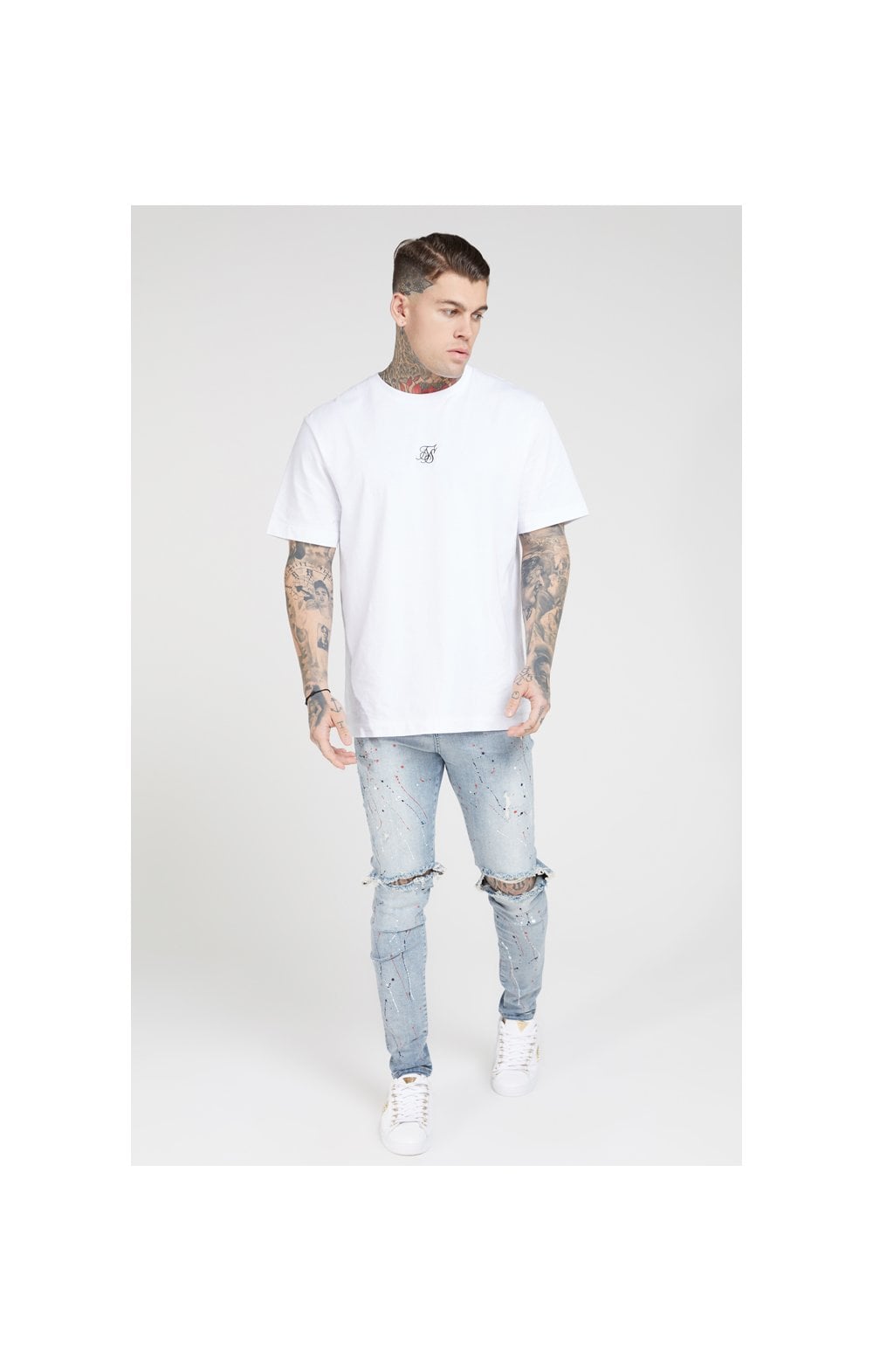 Load image into Gallery viewer, SikSilk Bust Knee Riot Denims - Light Blue (4)