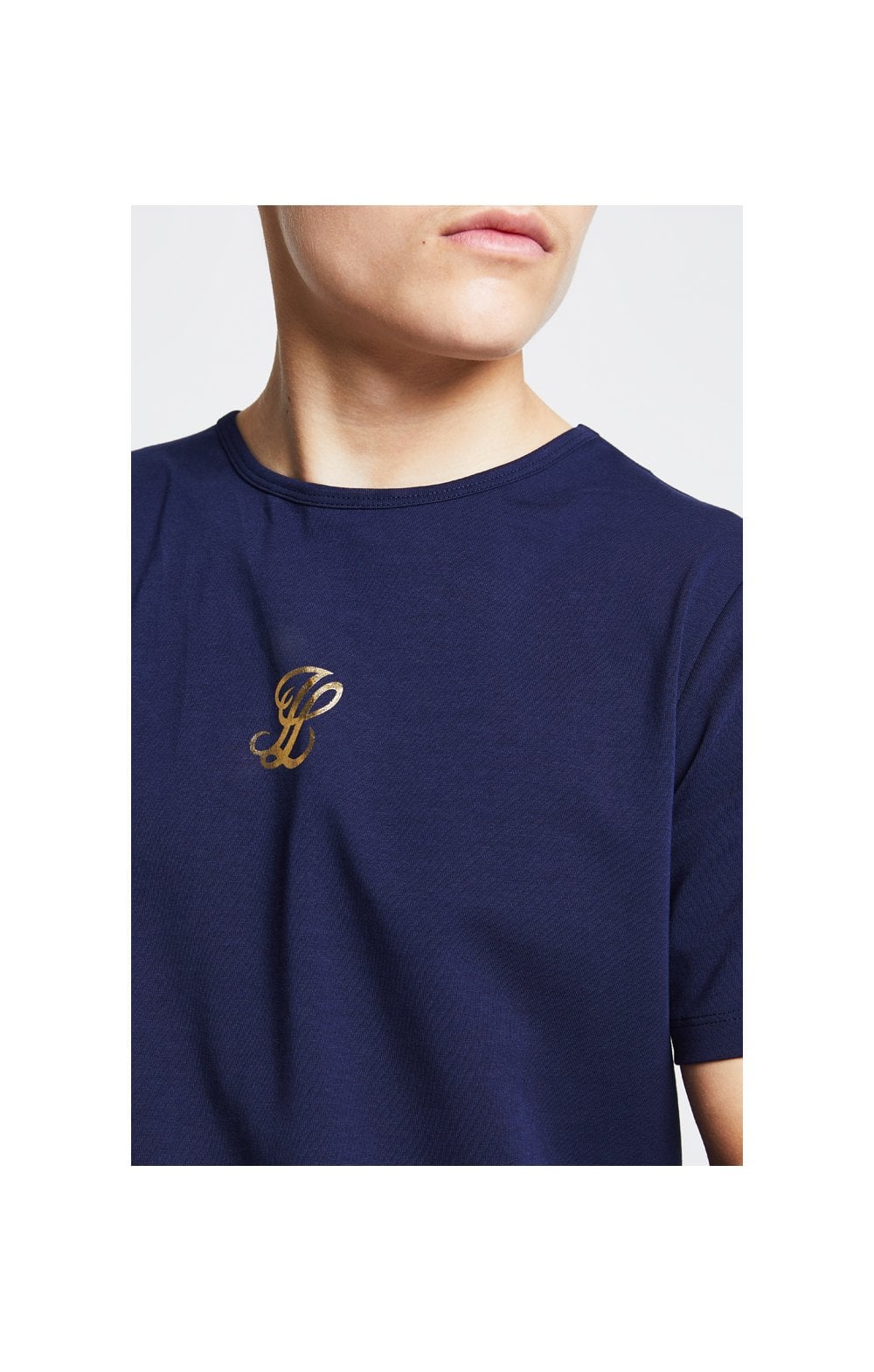 Load image into Gallery viewer, Illusive London Marble Racer Back Tee – Navy &amp; Marble