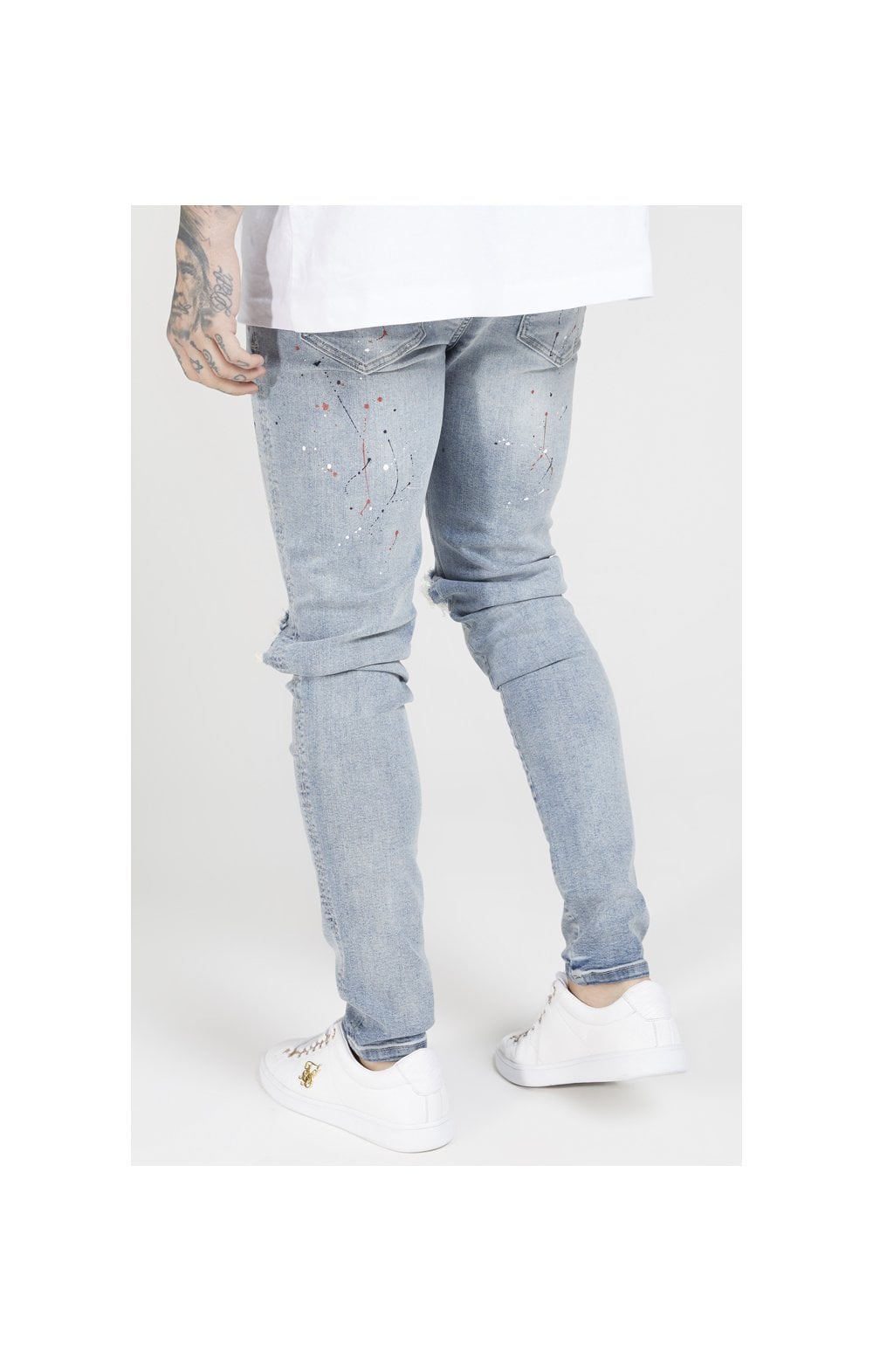 Load image into Gallery viewer, SikSilk Bust Knee Riot Denims - Light Blue (2)