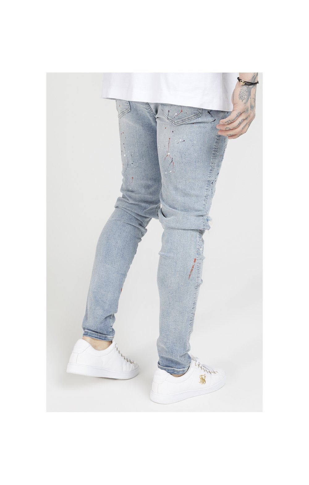 Load image into Gallery viewer, SikSilk Bust Knee Riot Denims - Light Blue (3)