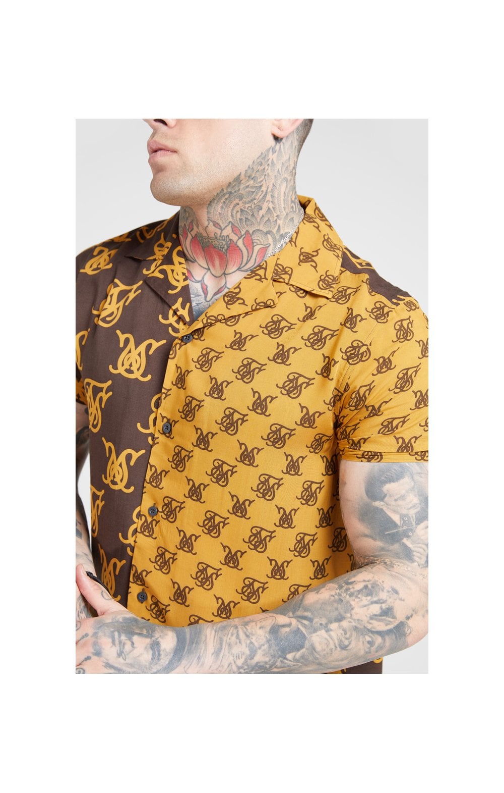 Load image into Gallery viewer, SikSilk S/S Resort Shirt – Tan &amp; Brown