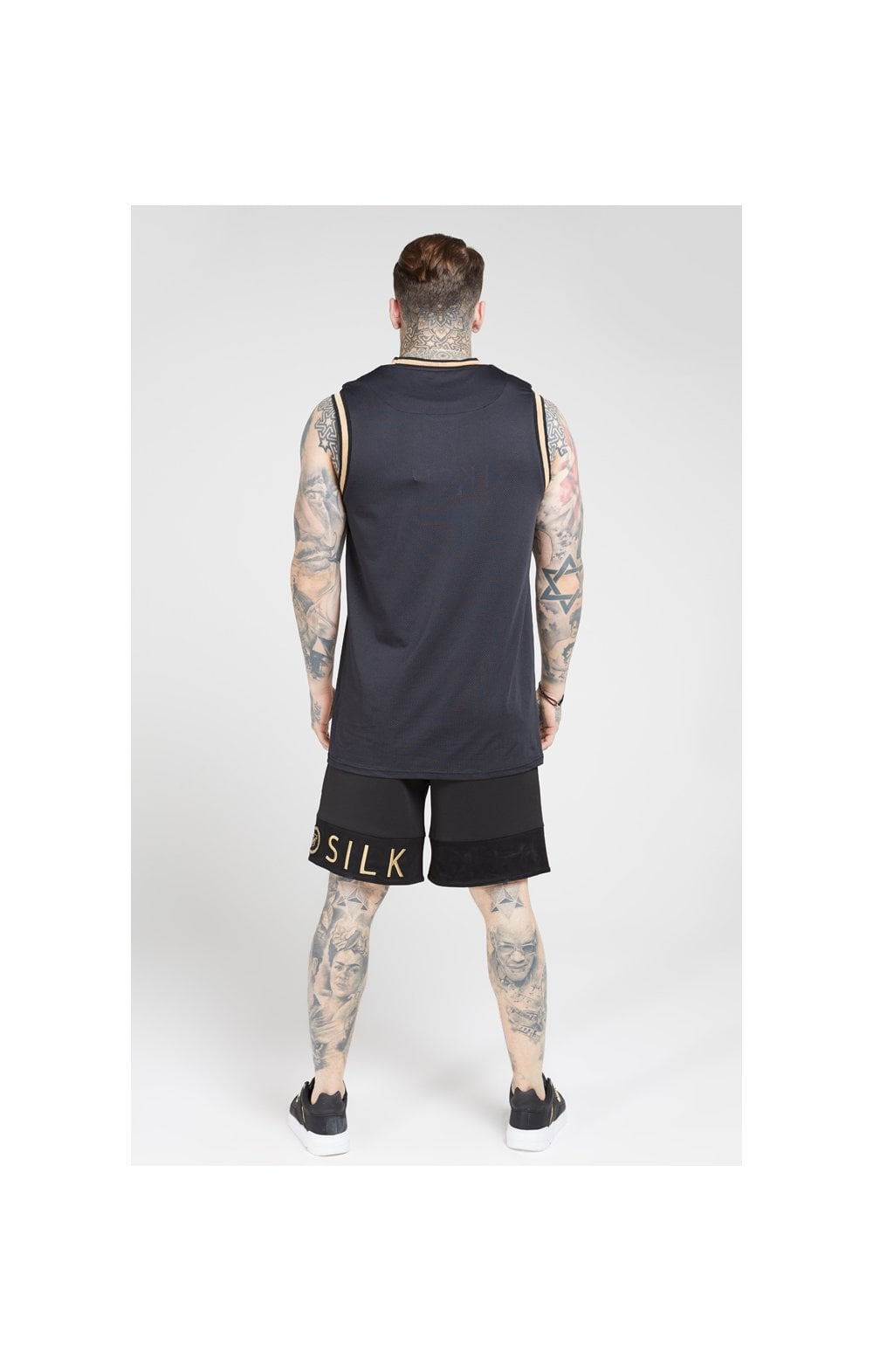Load image into Gallery viewer, SikSilk BasketBall Vest - Black &amp; Gold (4)