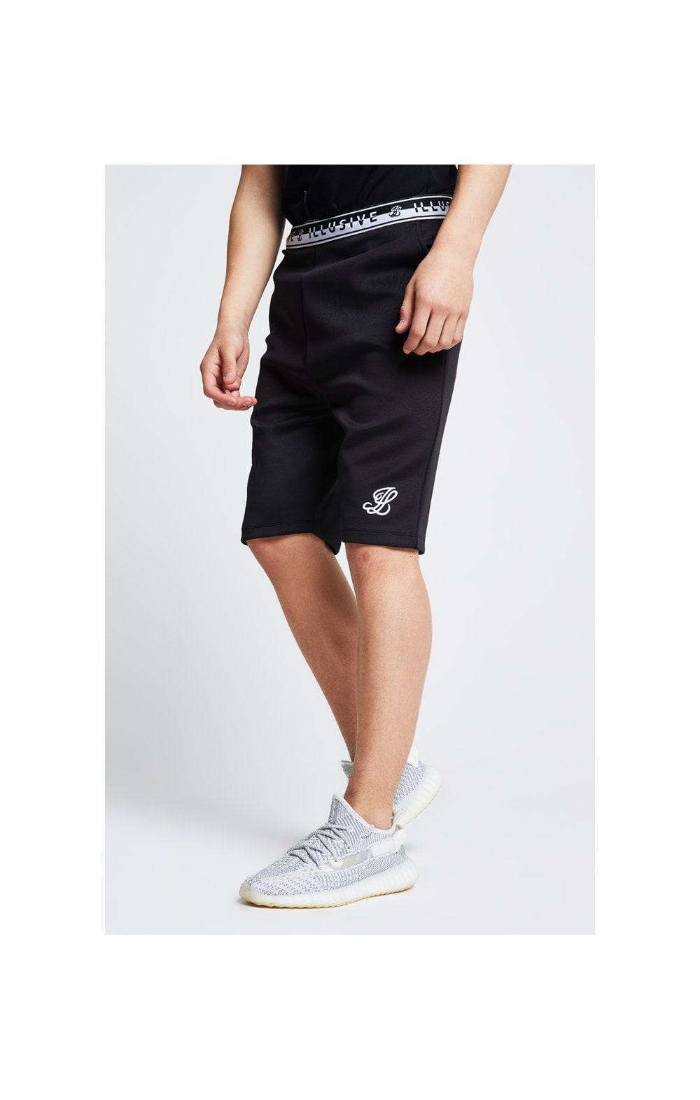 Load image into Gallery viewer, Illusive London Tape Jersey Shorts - Black