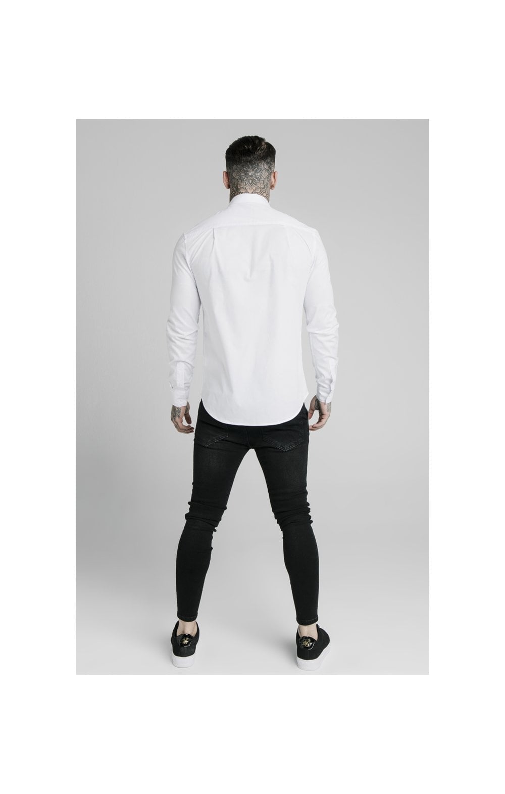 Load image into Gallery viewer, White Long Sleeve Standard Collar Shirt (3)