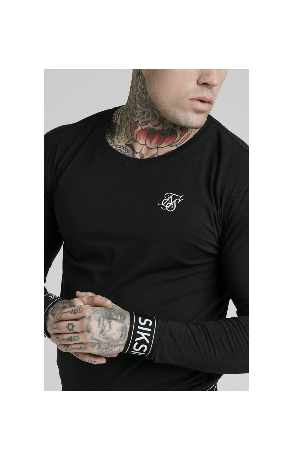 Load image into Gallery viewer, SikSilk L/S Lounge Tee – Black (1)