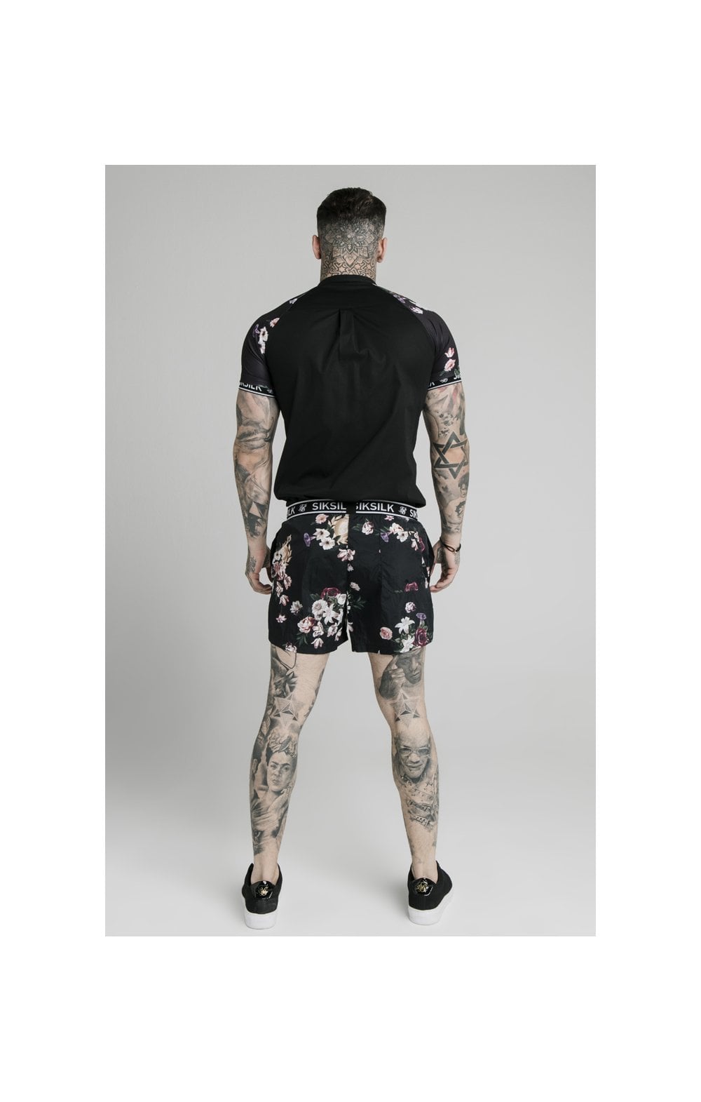 Load image into Gallery viewer, SikSilk S/S Grandad Jersey Sleeve Shirt - Black (4)