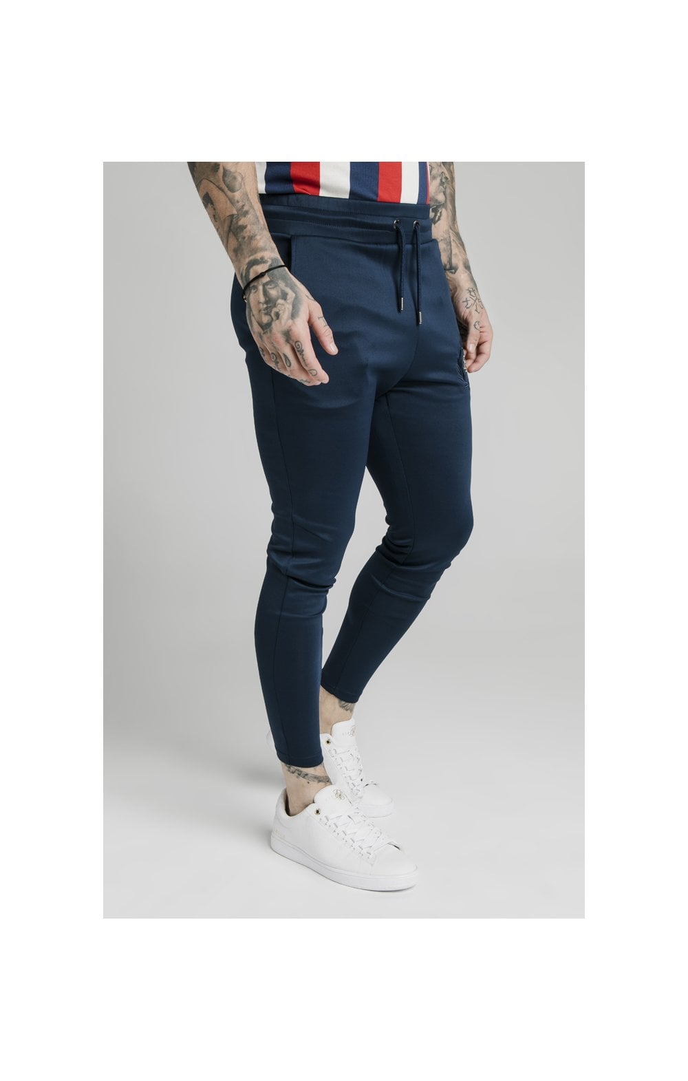 Load image into Gallery viewer, SikSilk Athlete Track Pants - Navy (2)