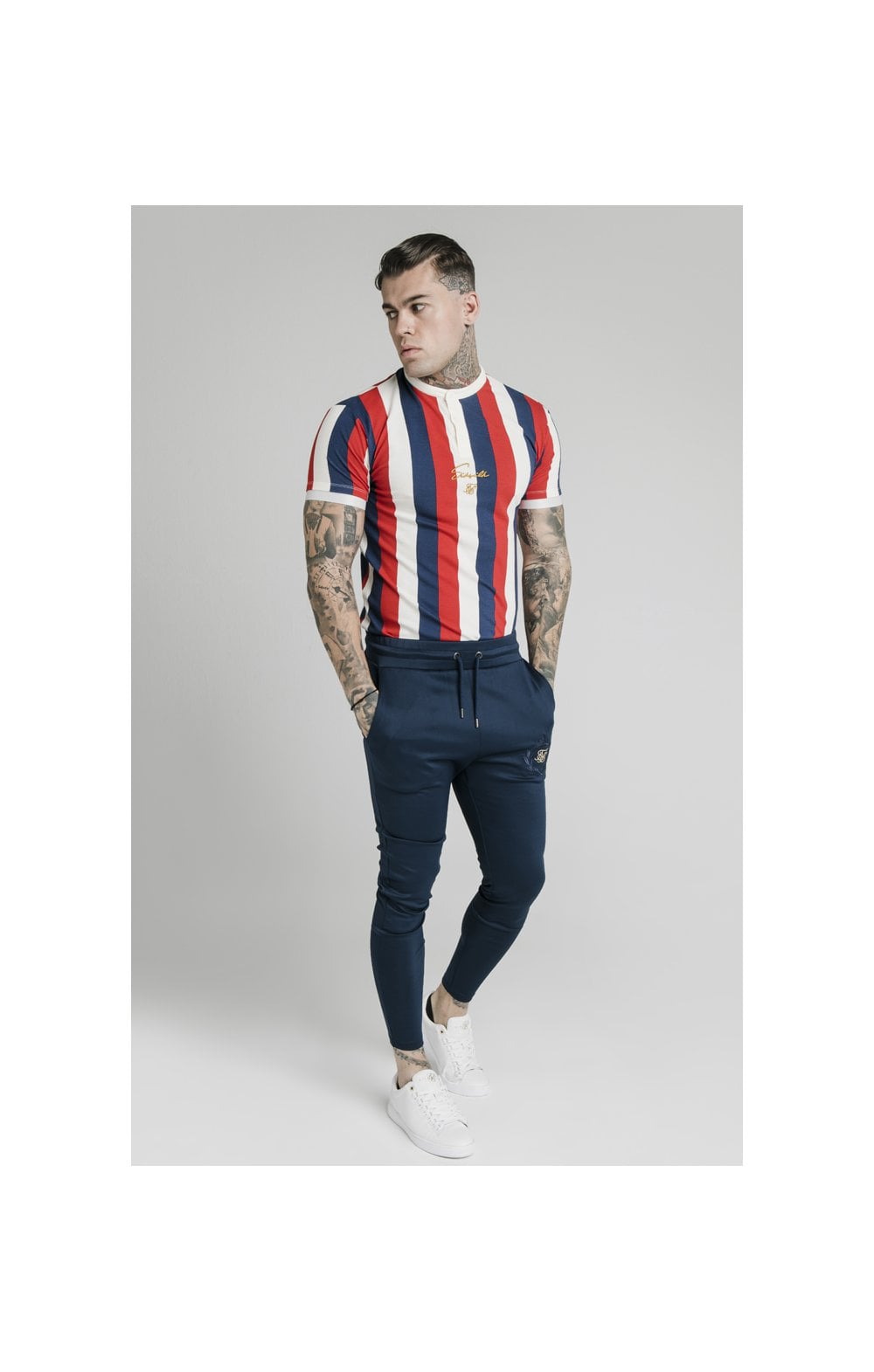 Load image into Gallery viewer, SikSilk Athlete Track Pants - Navy (4)