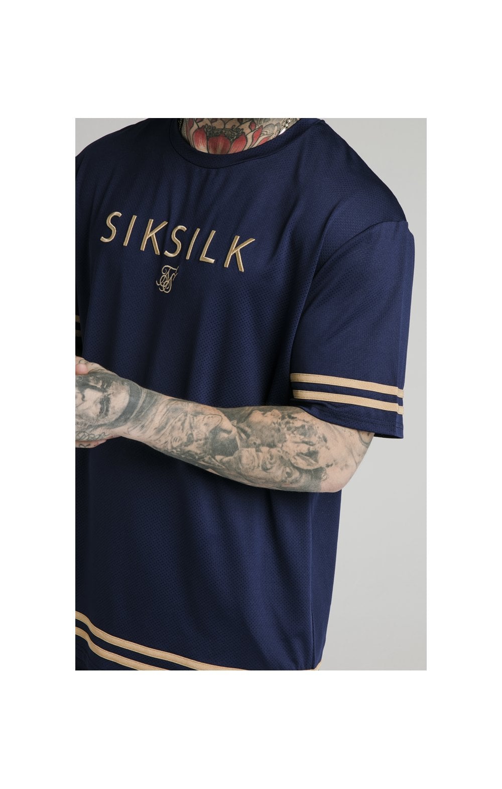 Load image into Gallery viewer, SikSilk S/S Essential Tee - Navy Eclipse (1)