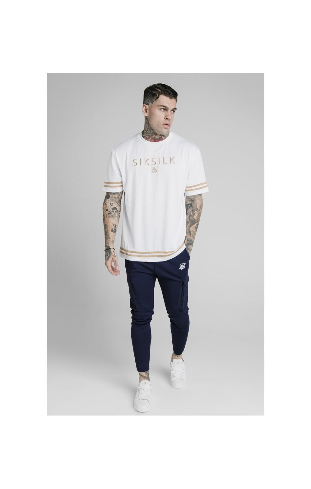 Load image into Gallery viewer, SikSilk S/S Essential Tee - White (2)