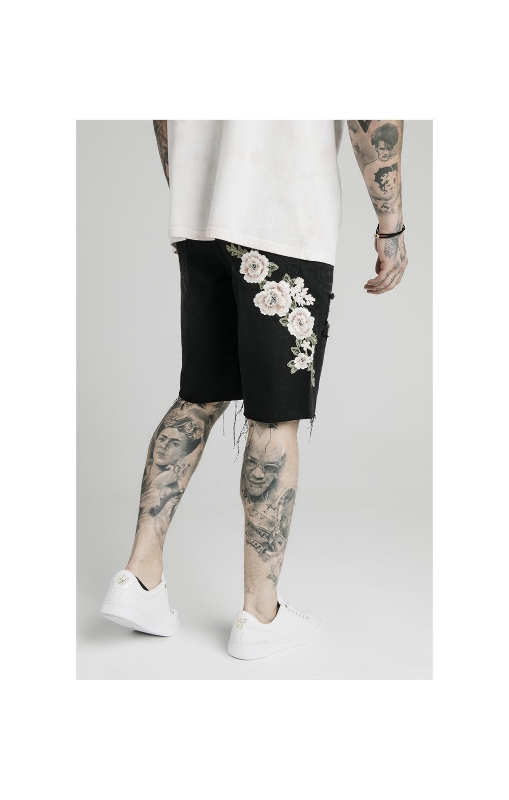 Load image into Gallery viewer, SikSilk Loose Fit Denim Shorts - Washed Black
