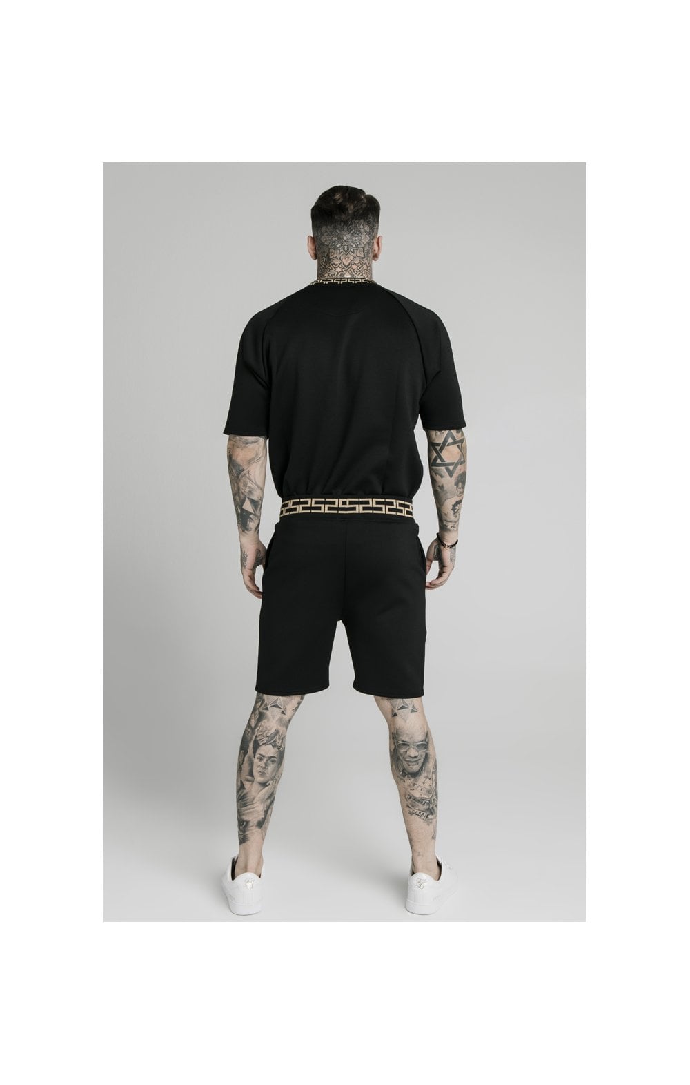 Load image into Gallery viewer, SikSilk Chain Rib Relaxed Shorts - Black (3)