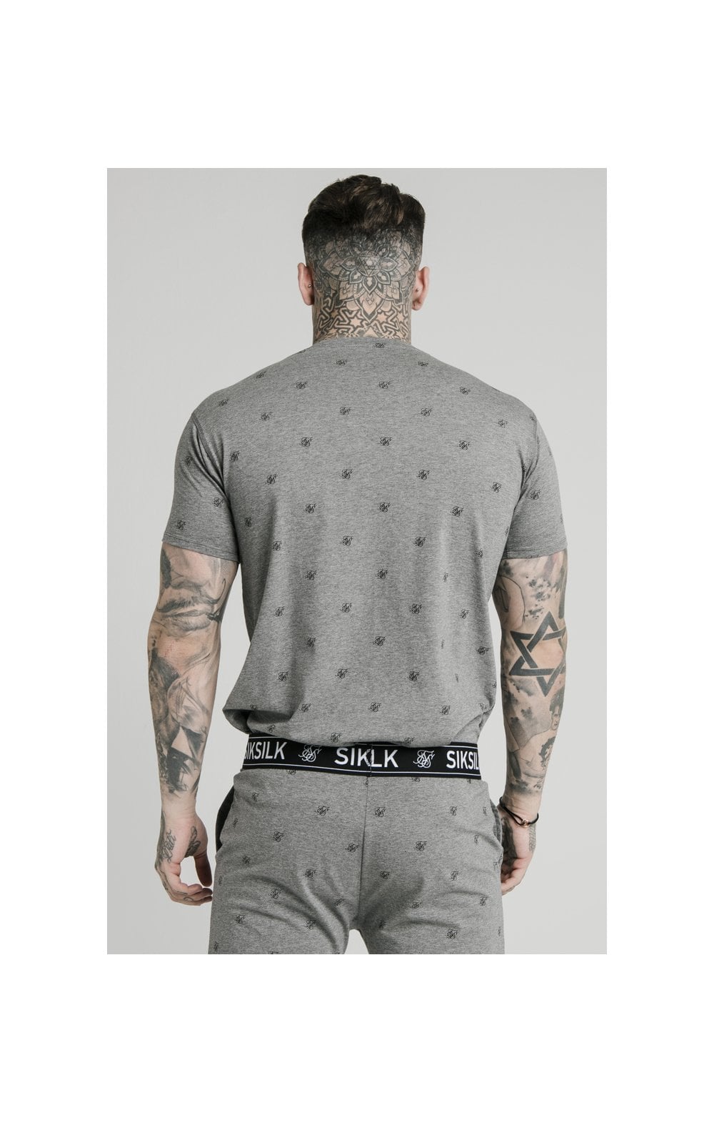 Load image into Gallery viewer, Grey Marl Logo Jersey Short (5)