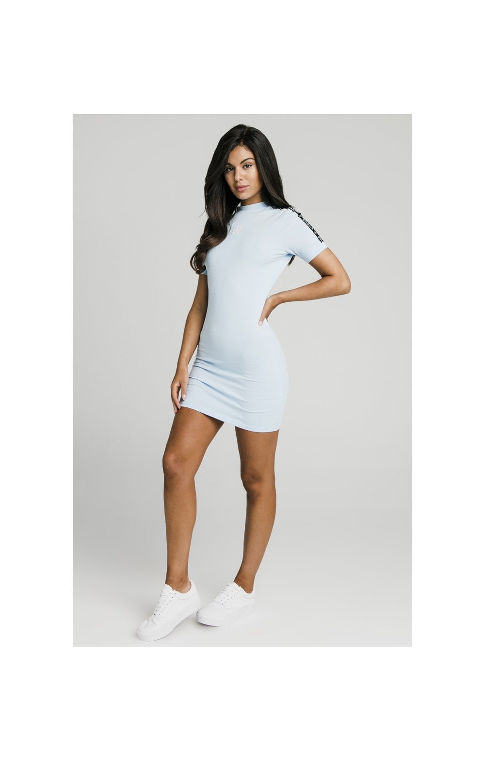 Load image into Gallery viewer, SikSilk Sky Tape Bodycon Dress - Light Blue (2)