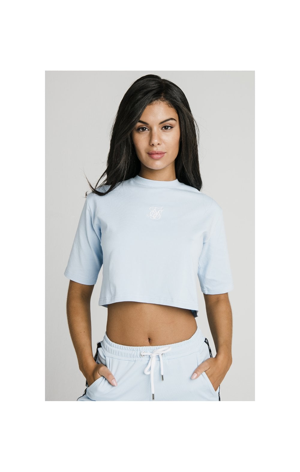 Load image into Gallery viewer, SikSilk Oversize Crop Tee - Light Blue