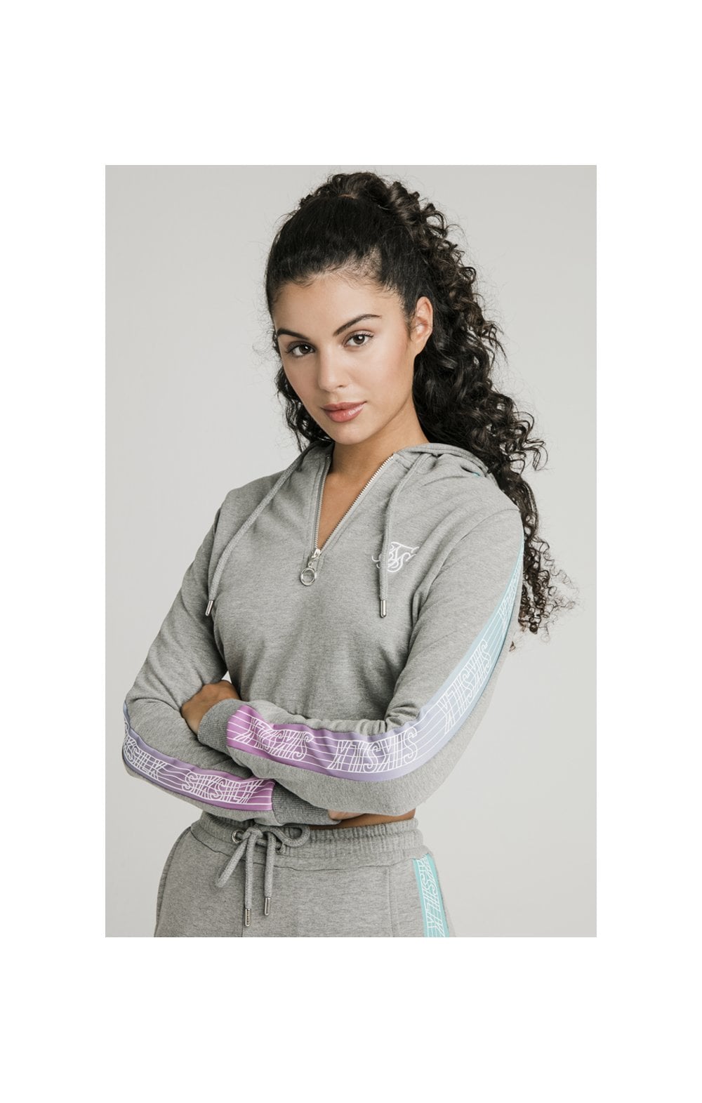 Load image into Gallery viewer, SikSilk Fade Runner Track Top - Grey Marl