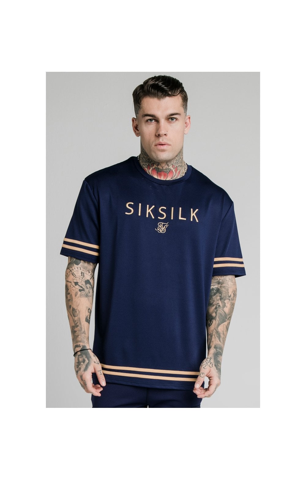 Load image into Gallery viewer, SikSilk S/S Essential Tee - Navy Eclipse