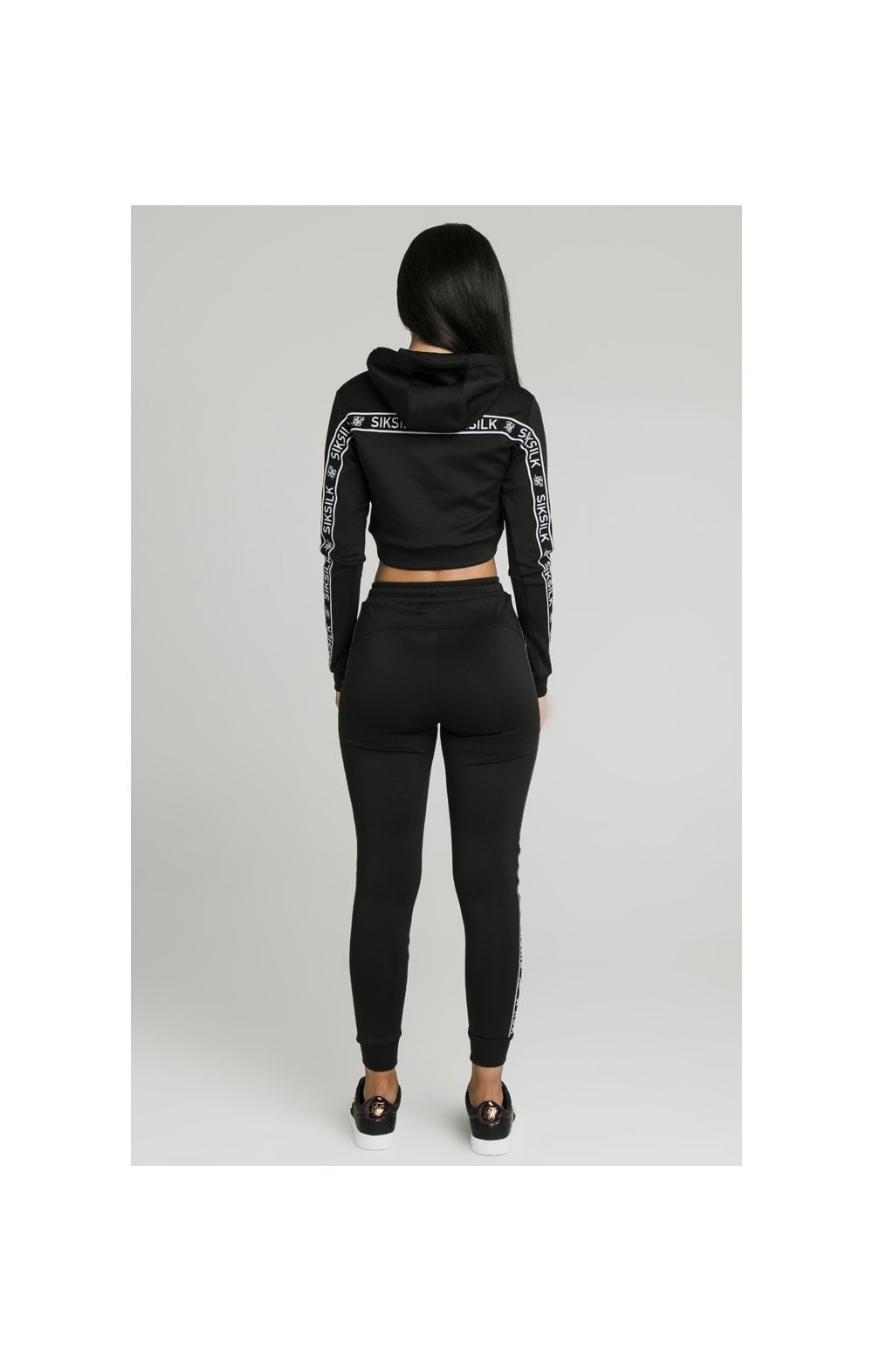 Load image into Gallery viewer, SikSilk Arc Tech Cropped Track Top - Black (6)