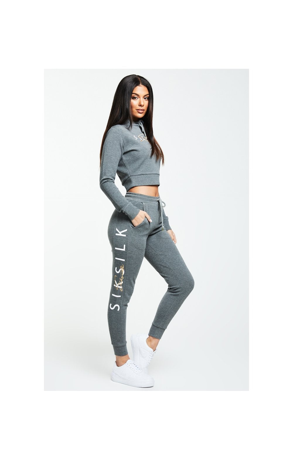 Load image into Gallery viewer, SikSilk Colour Signature Track Top - Dark Grey Marl (2)