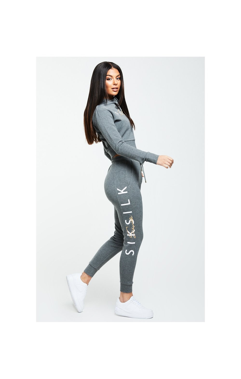 Load image into Gallery viewer, SikSilk Colour Signature Track Top - Dark Grey Marl (4)