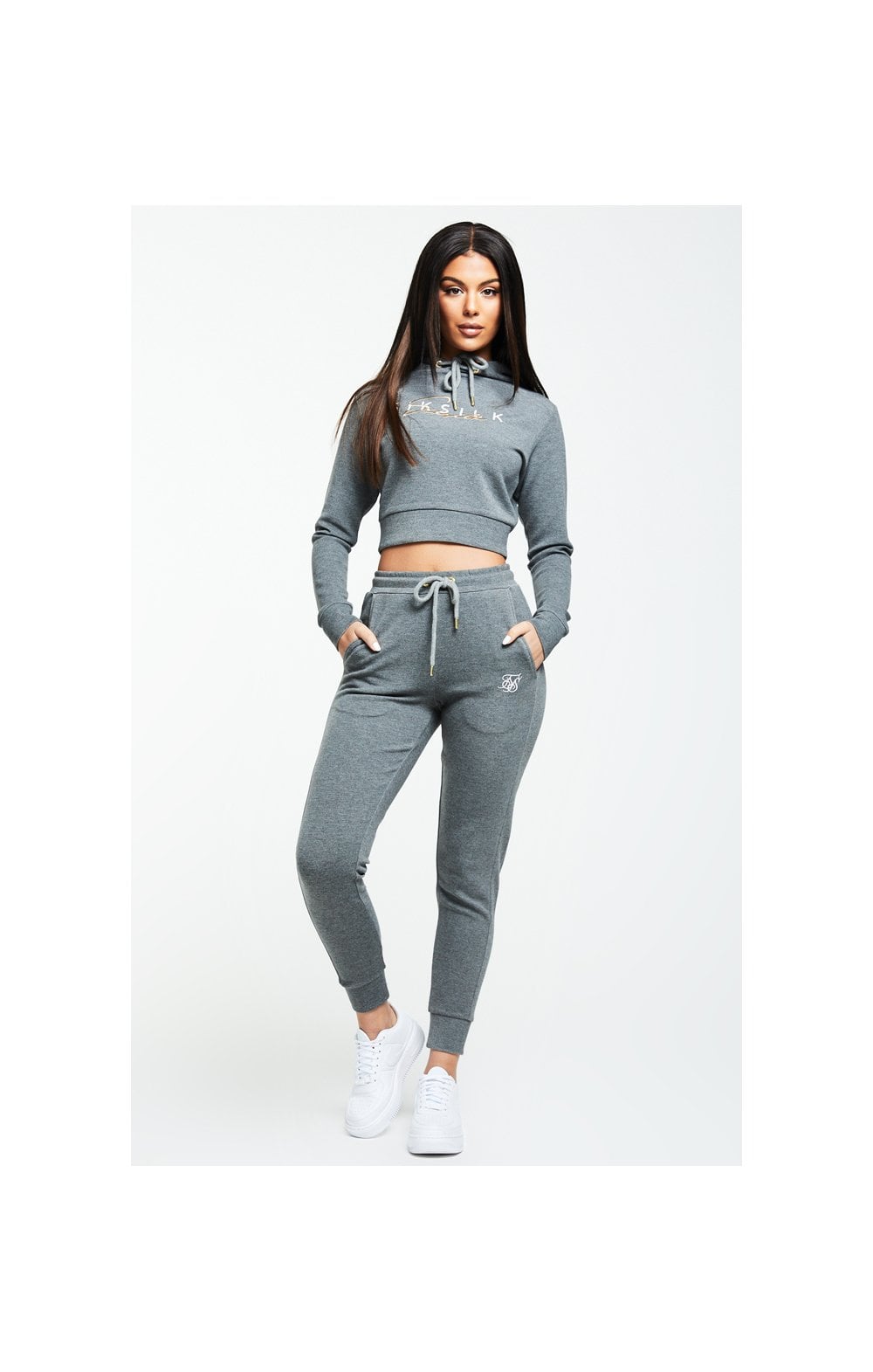 Load image into Gallery viewer, SikSilk Colour Signature Track Top - Dark Grey Marl (7)