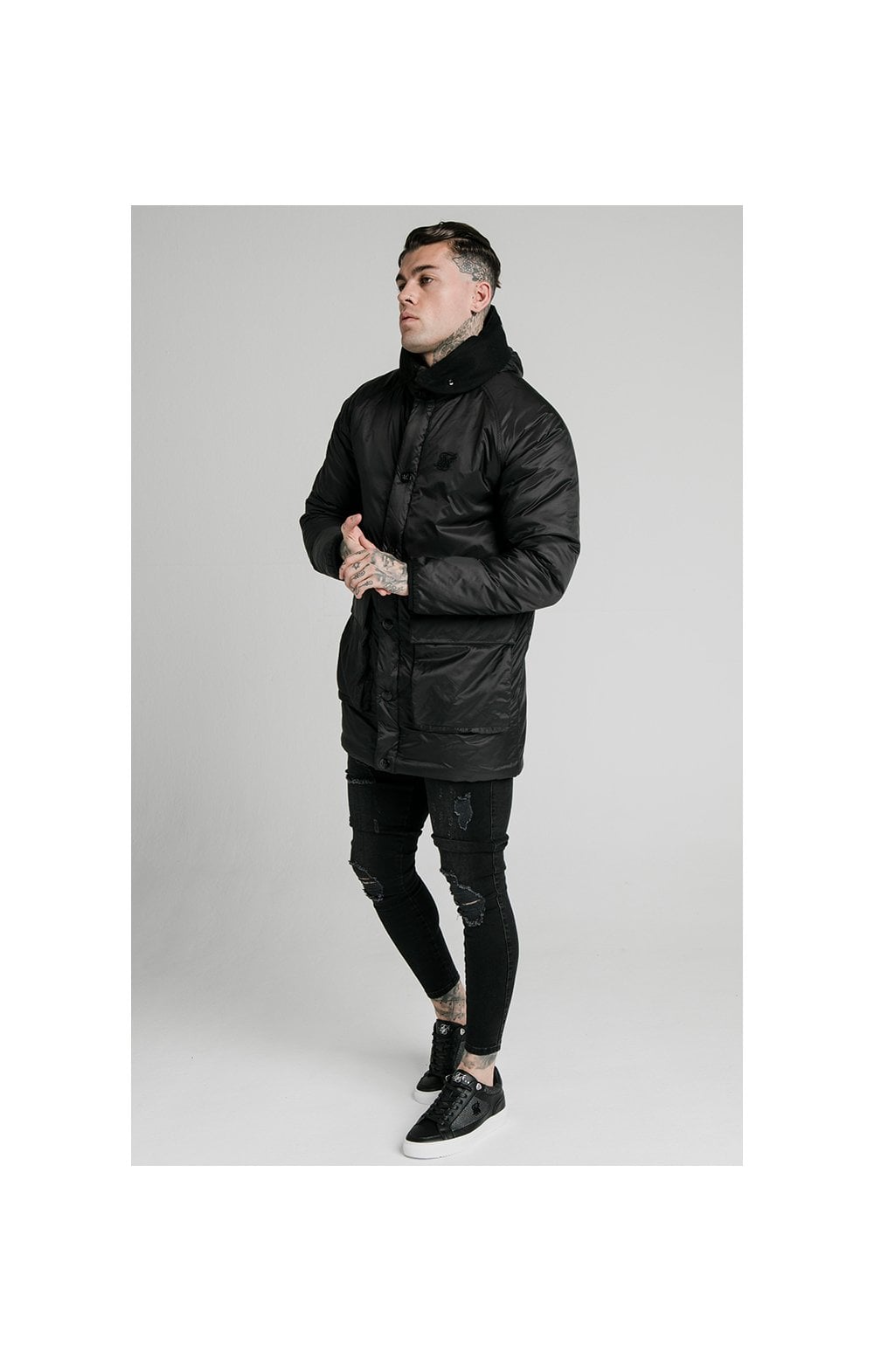 Load image into Gallery viewer, SikSilk Navigate Puff Parka - Black (4)