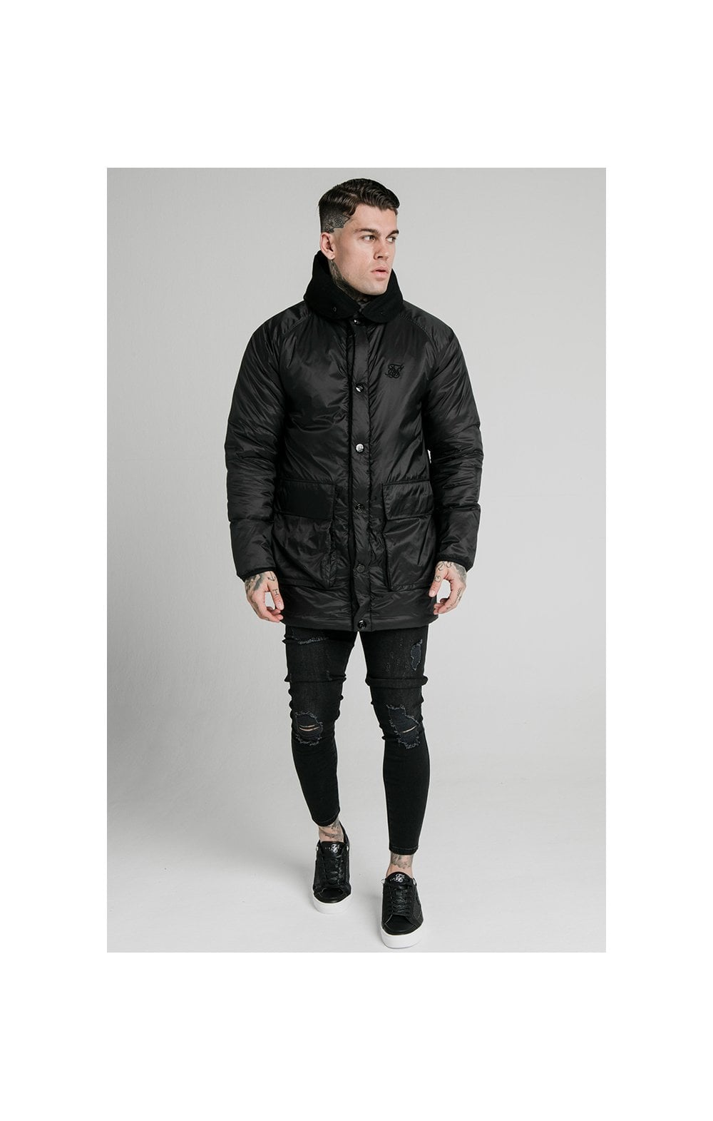 Load image into Gallery viewer, SikSilk Navigate Puff Parka - Black (5)