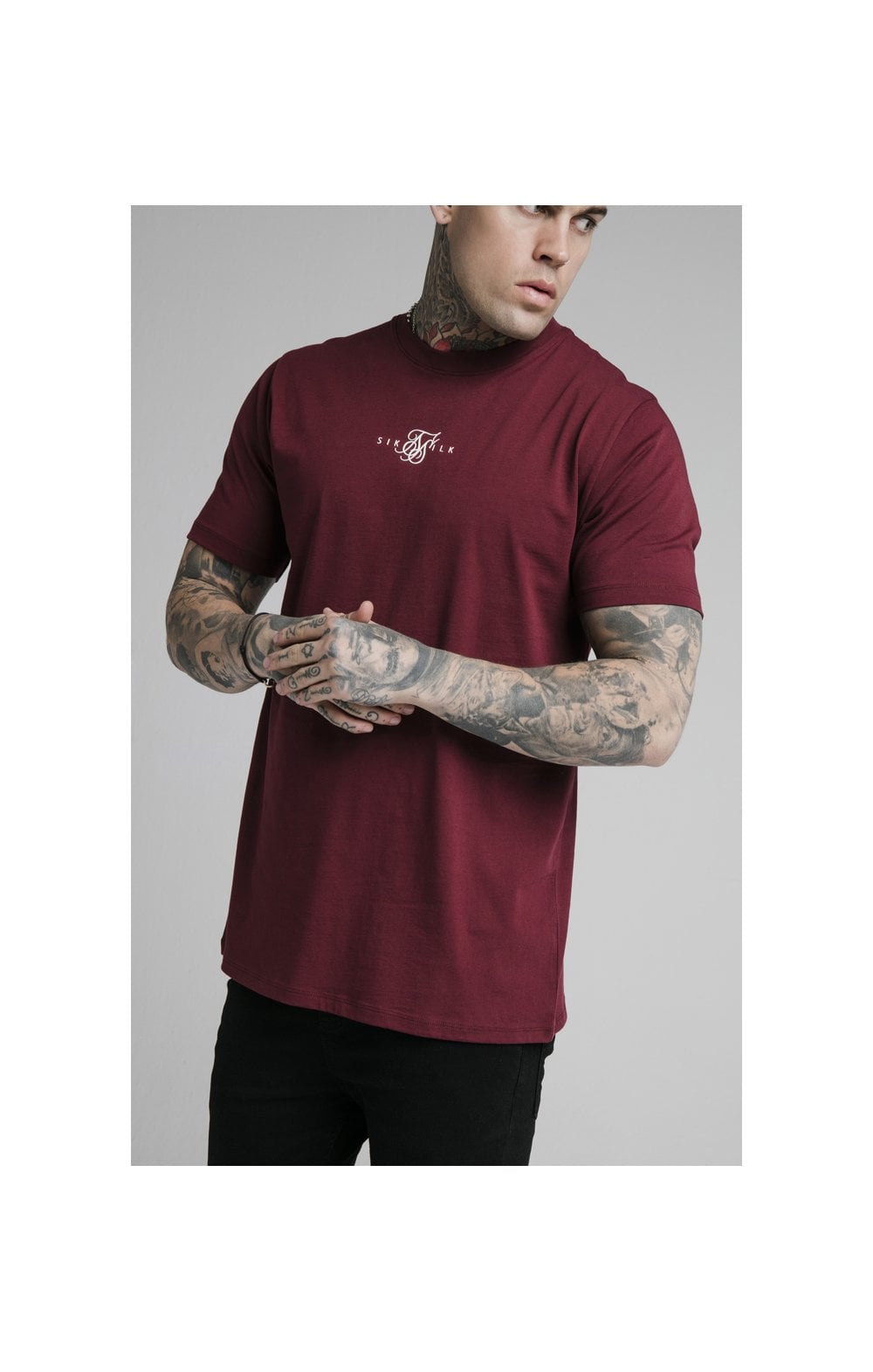 Load image into Gallery viewer, Burgundy Essential Muscle Fit T-Shirt (2)