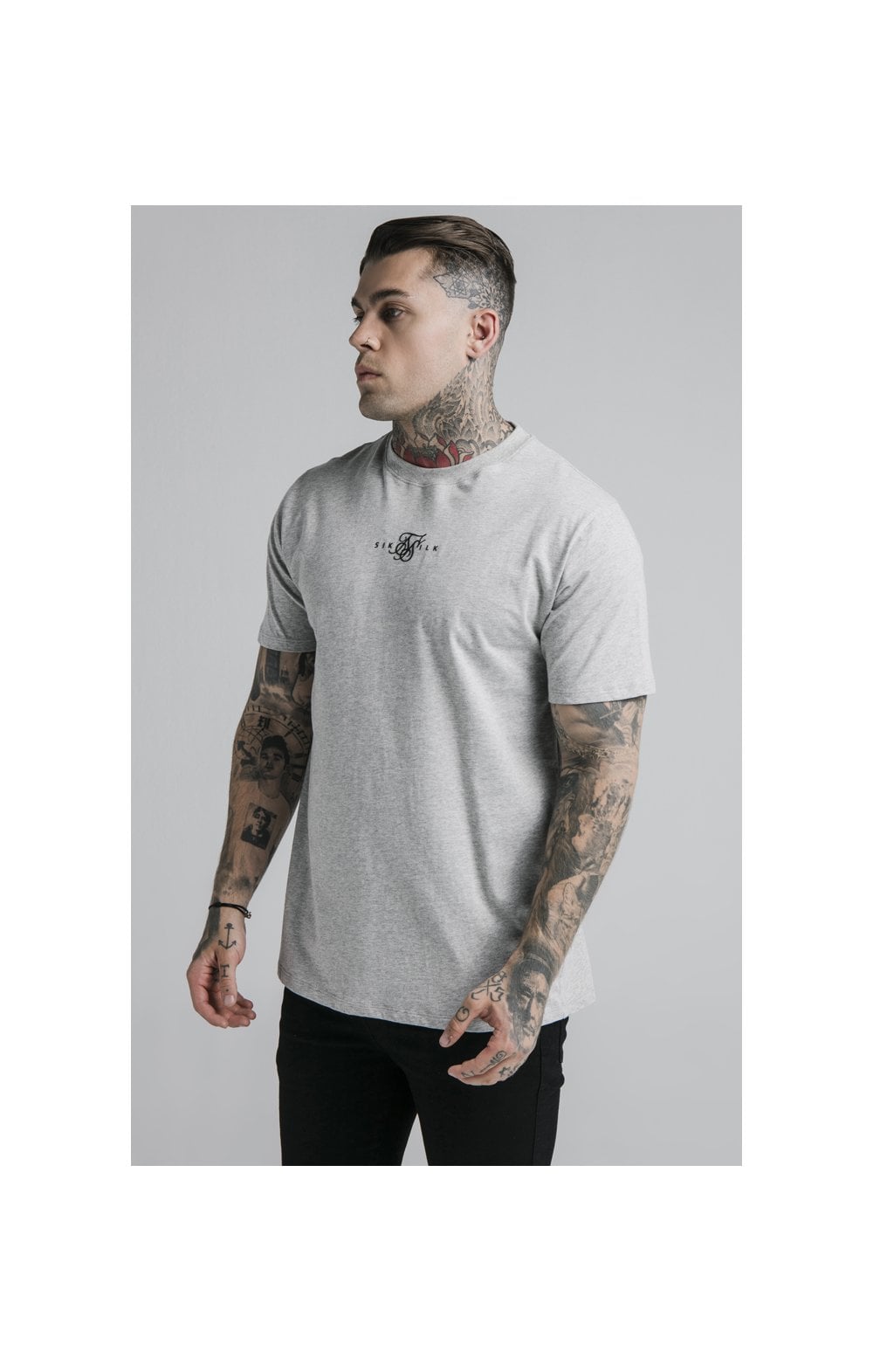 Load image into Gallery viewer, Grey Marl Essential Muscle Fit T-Shirt