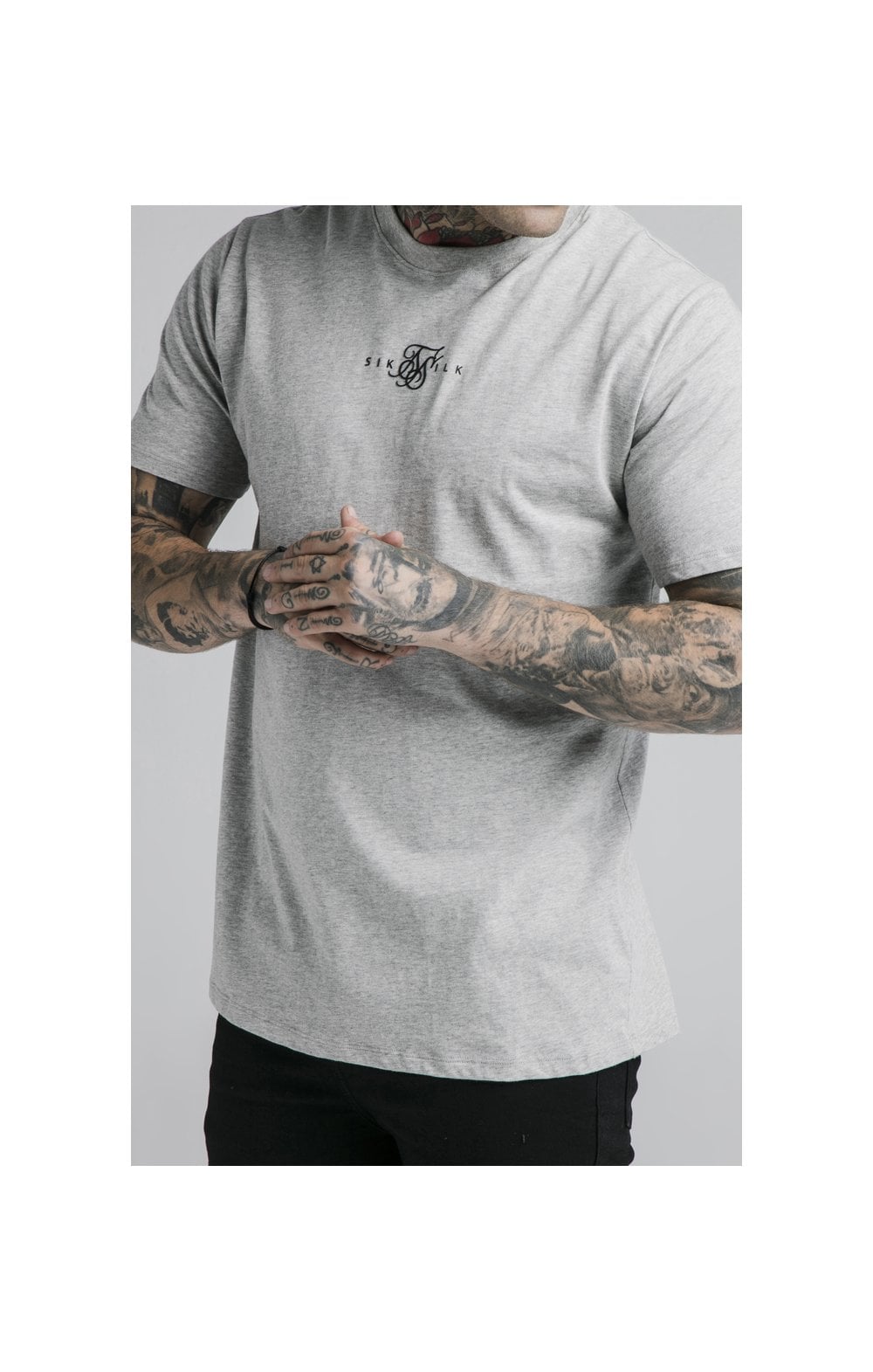 Load image into Gallery viewer, Grey Marl Essential Muscle Fit T-Shirt (1)