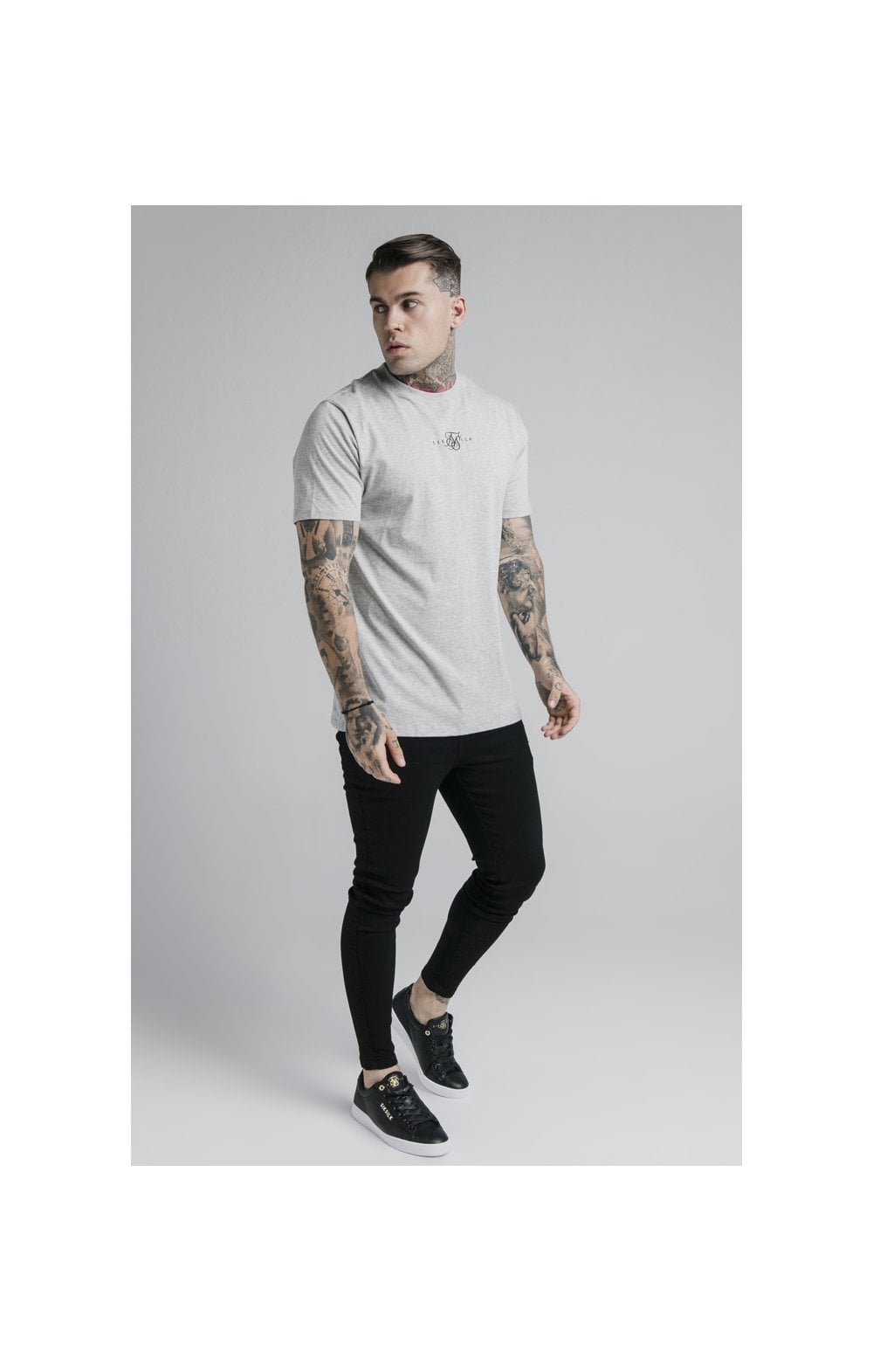 Load image into Gallery viewer, Grey Marl Essential Muscle Fit T-Shirt (2)