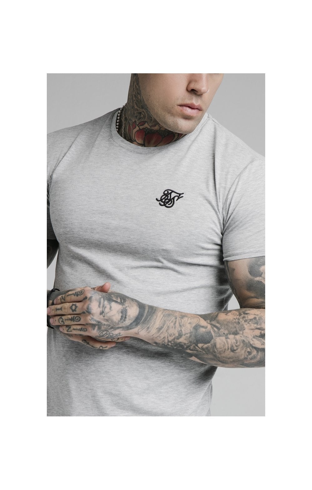 Load image into Gallery viewer, Grey Marl Essential Muscle Fit T-Shirt (1)