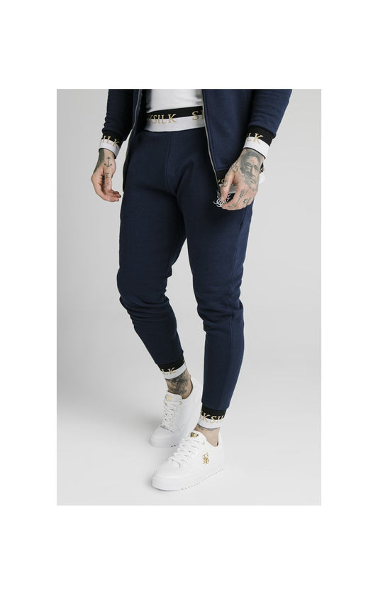 SikSilk Deluxe Fitted Jogger - Navy