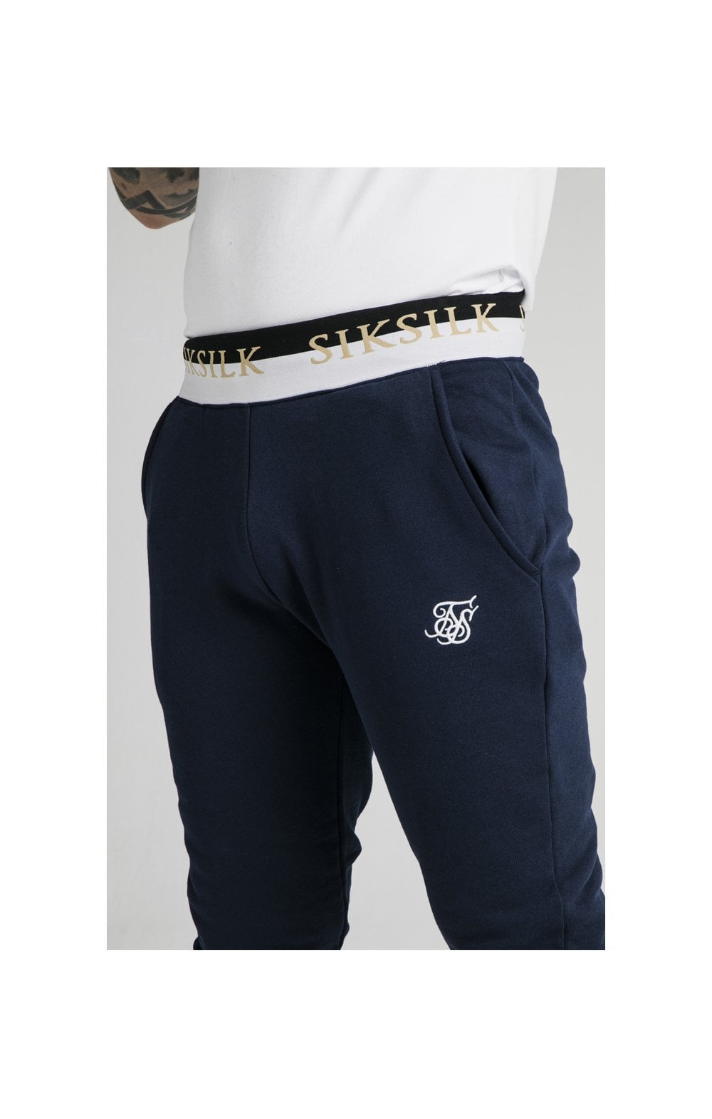 Load image into Gallery viewer, SikSilk Deluxe Fitted Jogger - Navy (1)