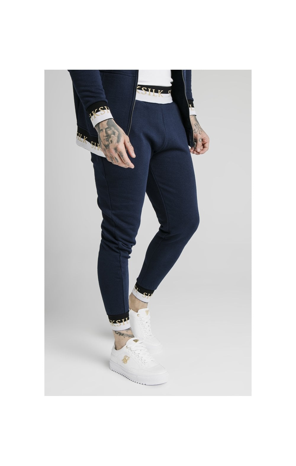 Load image into Gallery viewer, SikSilk Deluxe Fitted Jogger - Navy (2)