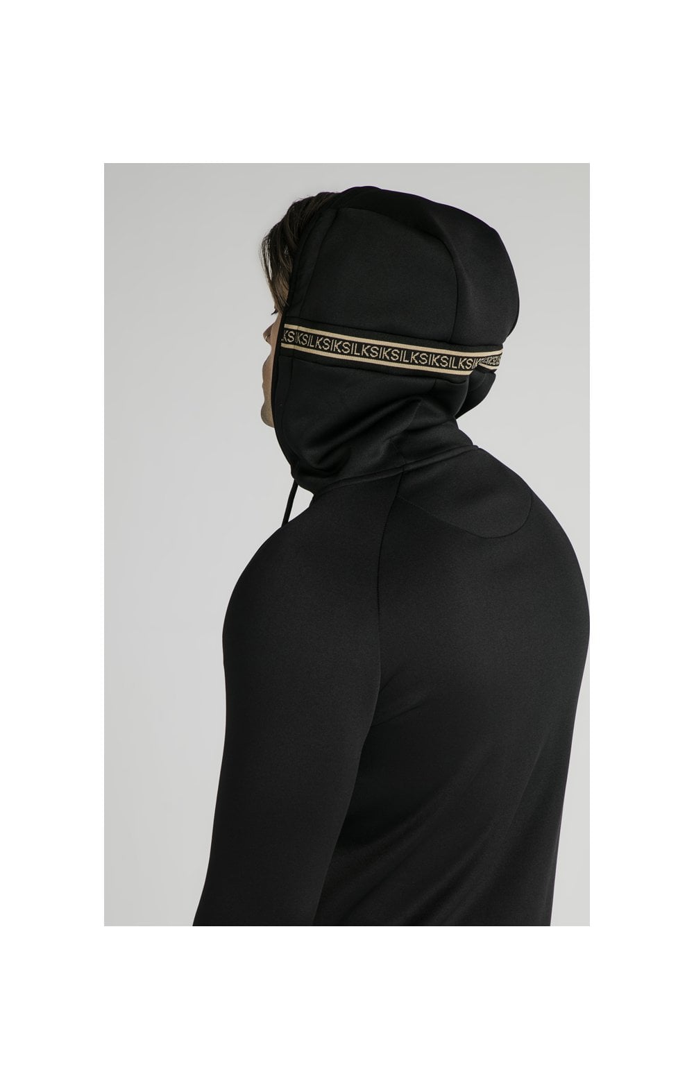 Load image into Gallery viewer, SikSilk Element Zip Through Hoodie - Black &amp; Gold (2)