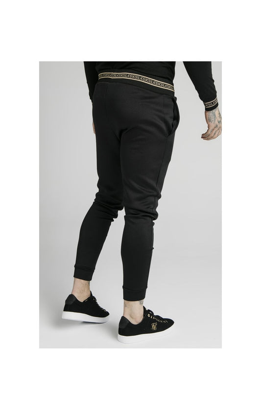 SikSilk Element Muscle Fit Cuff Joggers - Black & Gold