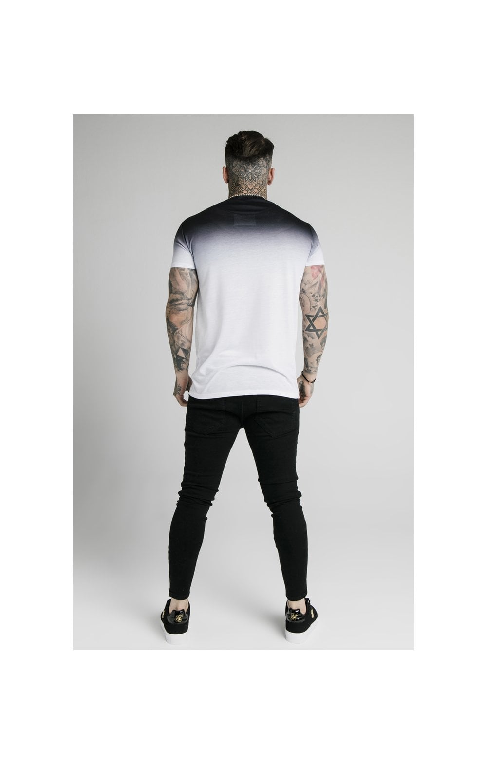 Load image into Gallery viewer, SikSilk S/S High Fade Box Tee - Black &amp; White (5)