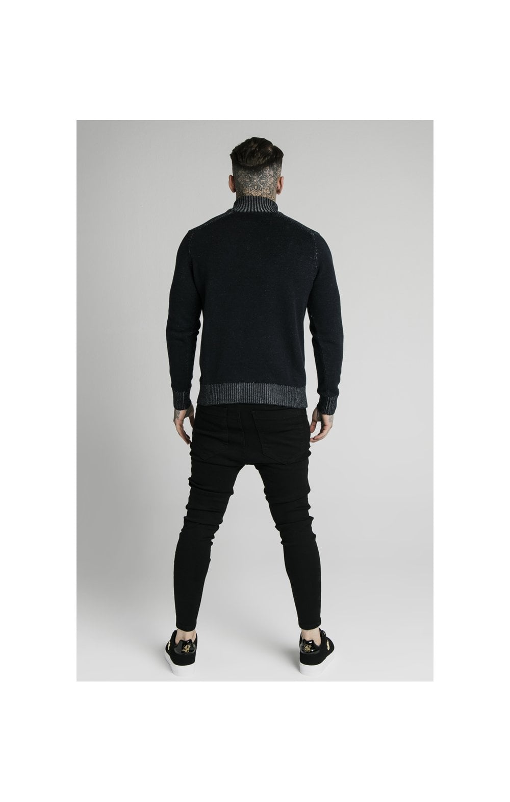 Load image into Gallery viewer, SikSilk Rib Turtle Neck - Navy (5)
